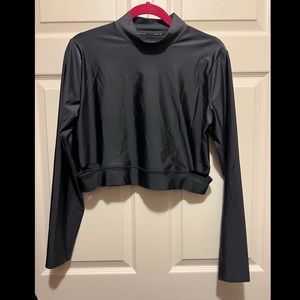 nike mock neck crop